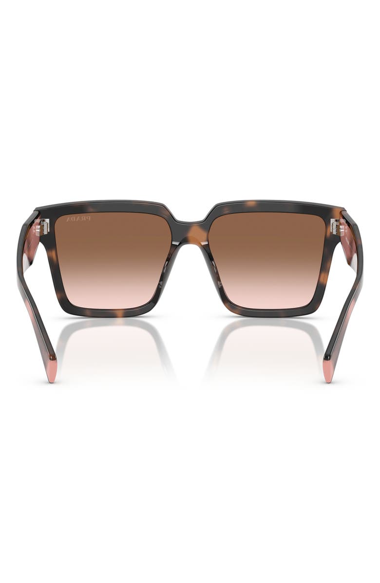 Prada 56mm Square Sunglasses, Alternate, color, Brown Gradiant