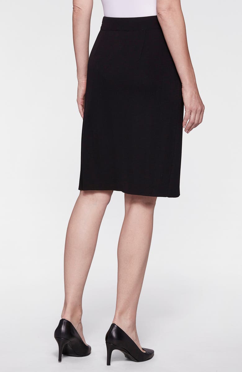 Misook Straight Knit Skirt, Alternate, color, Black