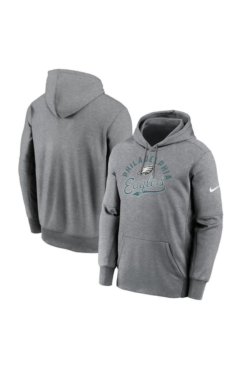 Nike Men's Nike Heather Gray Philadelphia Eagles Performance Fleece Pullover Hoodie, Alternate, color, Heather Gray