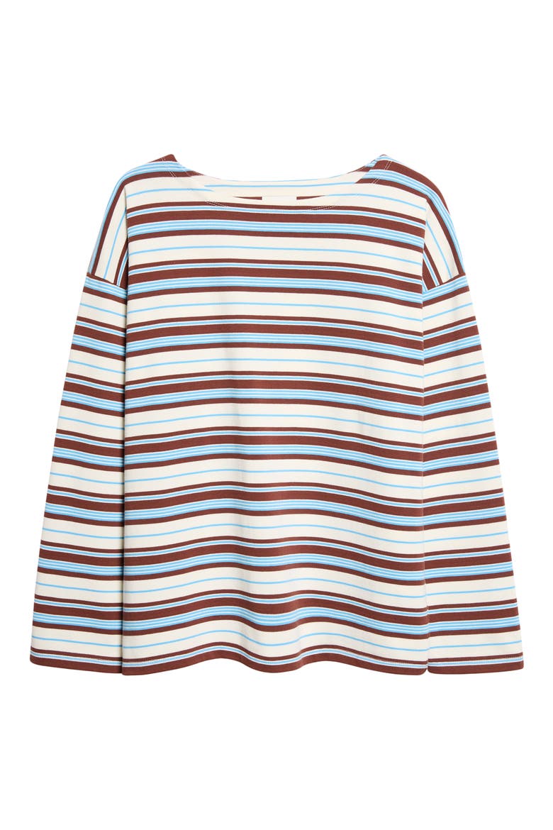 Nadine Striped Cotton Top, Alternate, color, CHOCOLATE MULTI STRIPE