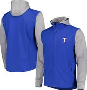 DUNBROOKE Men's Dunbrooke Royal/Heather Gray Texas Rangers Alpha Full-Zip Jacket