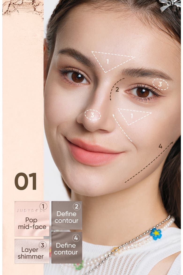Highlight & Contour Face Palette, Alternate, color, #01 Wave Shadow
