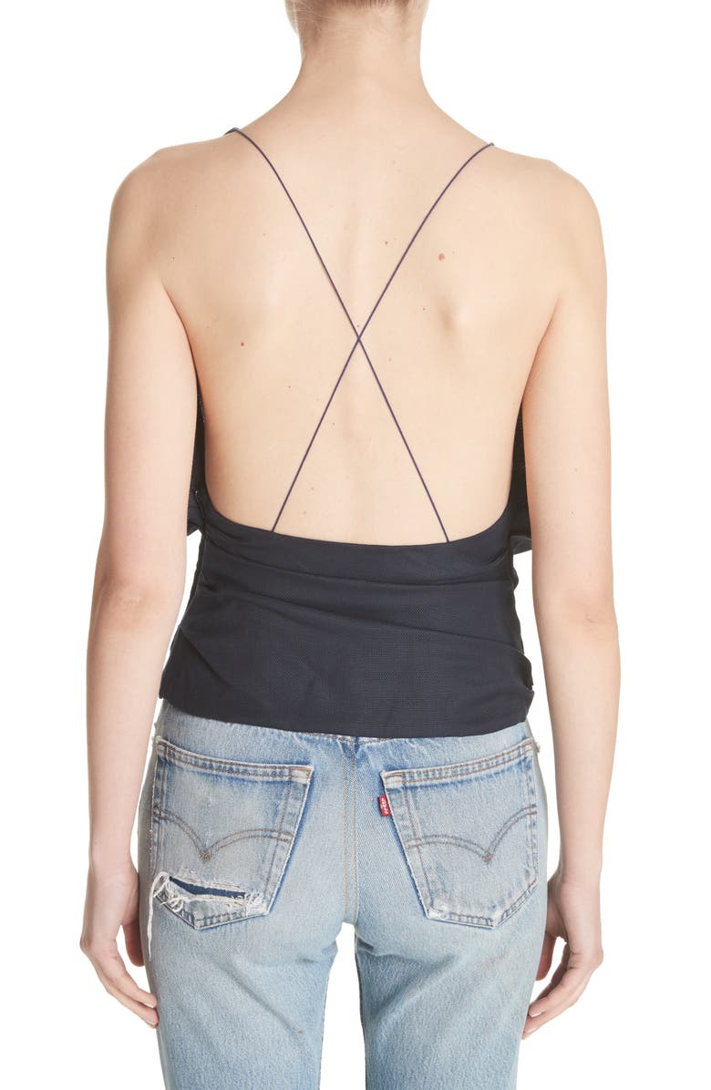 Jacquemus Le Top Sao Draped Wool Top, Alternate, color, 