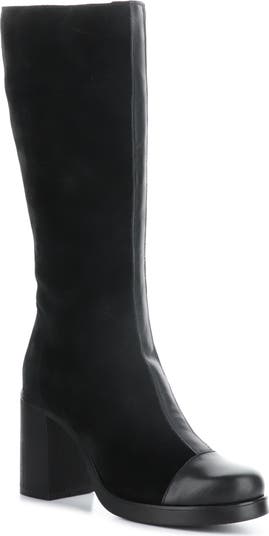 Fly London Seda Knee High Black Wedge Suede Heeled Boots Women's Size EU 40 offers