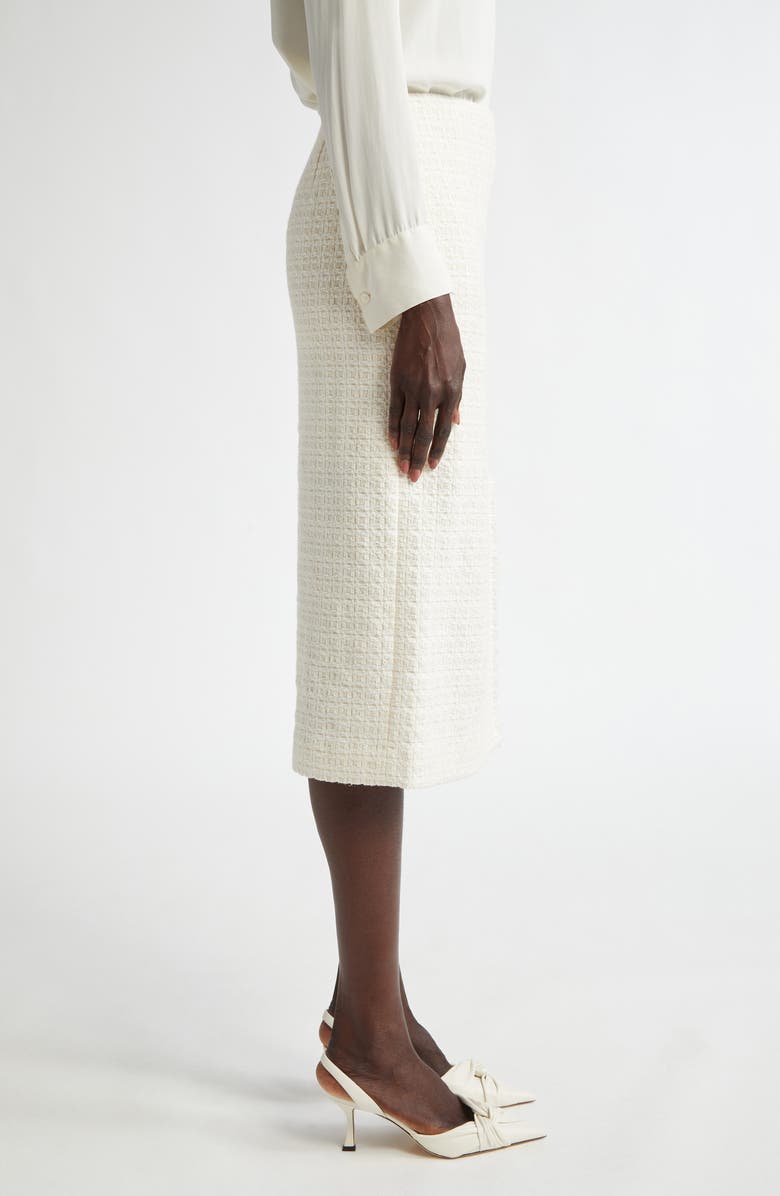 ST. JOHN Tweed Pencil Skirt, Alternate, color, Ecru