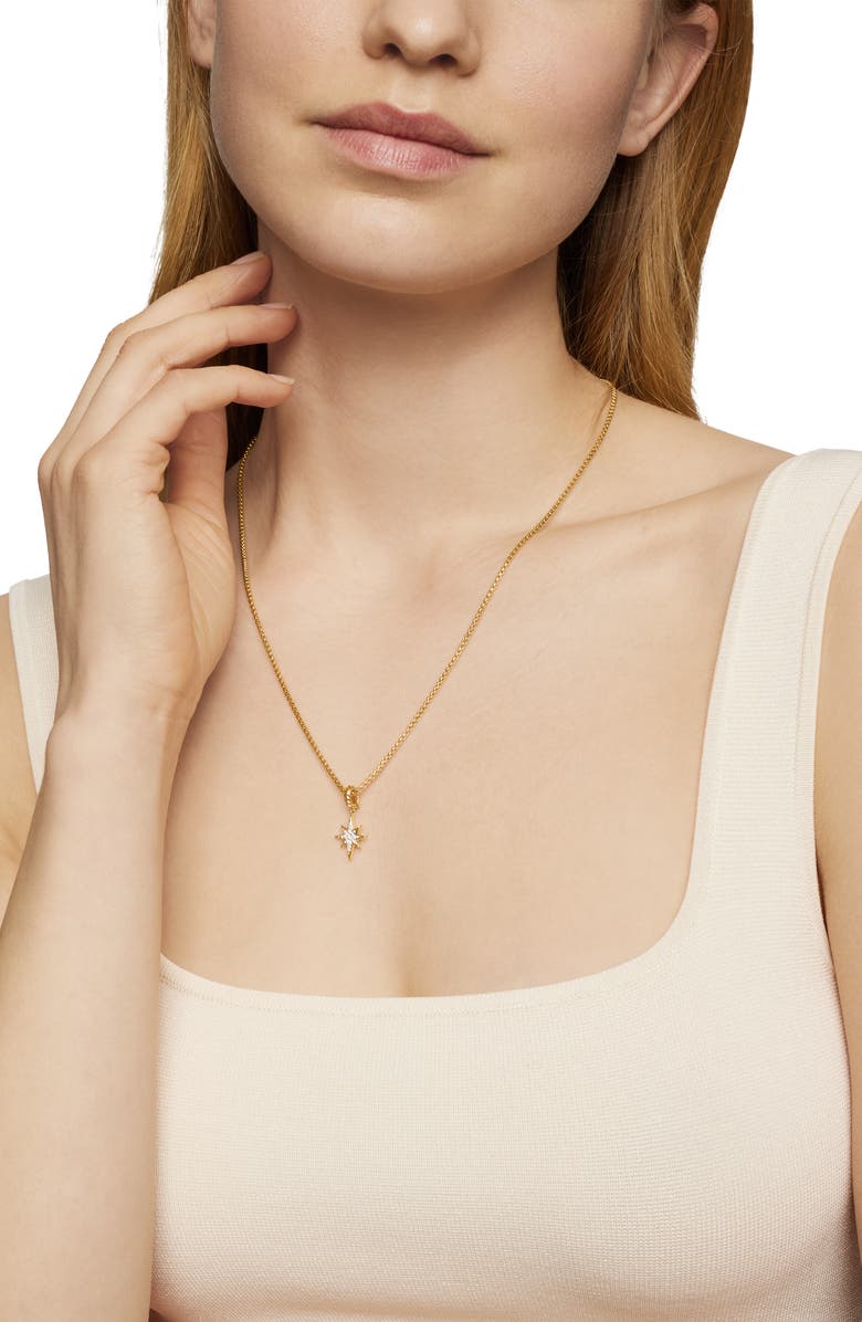 David Yurman North Star 18K Gold & Pavé Diamond Amulet, Alternate, color, Diamond/ Yellow Gold