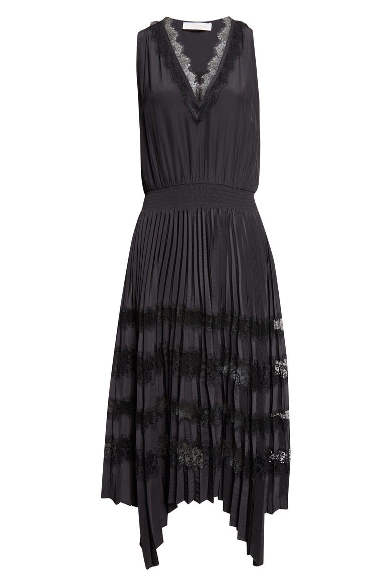 Roselyn Handkerchief Dress, Alternate, color, BLACK