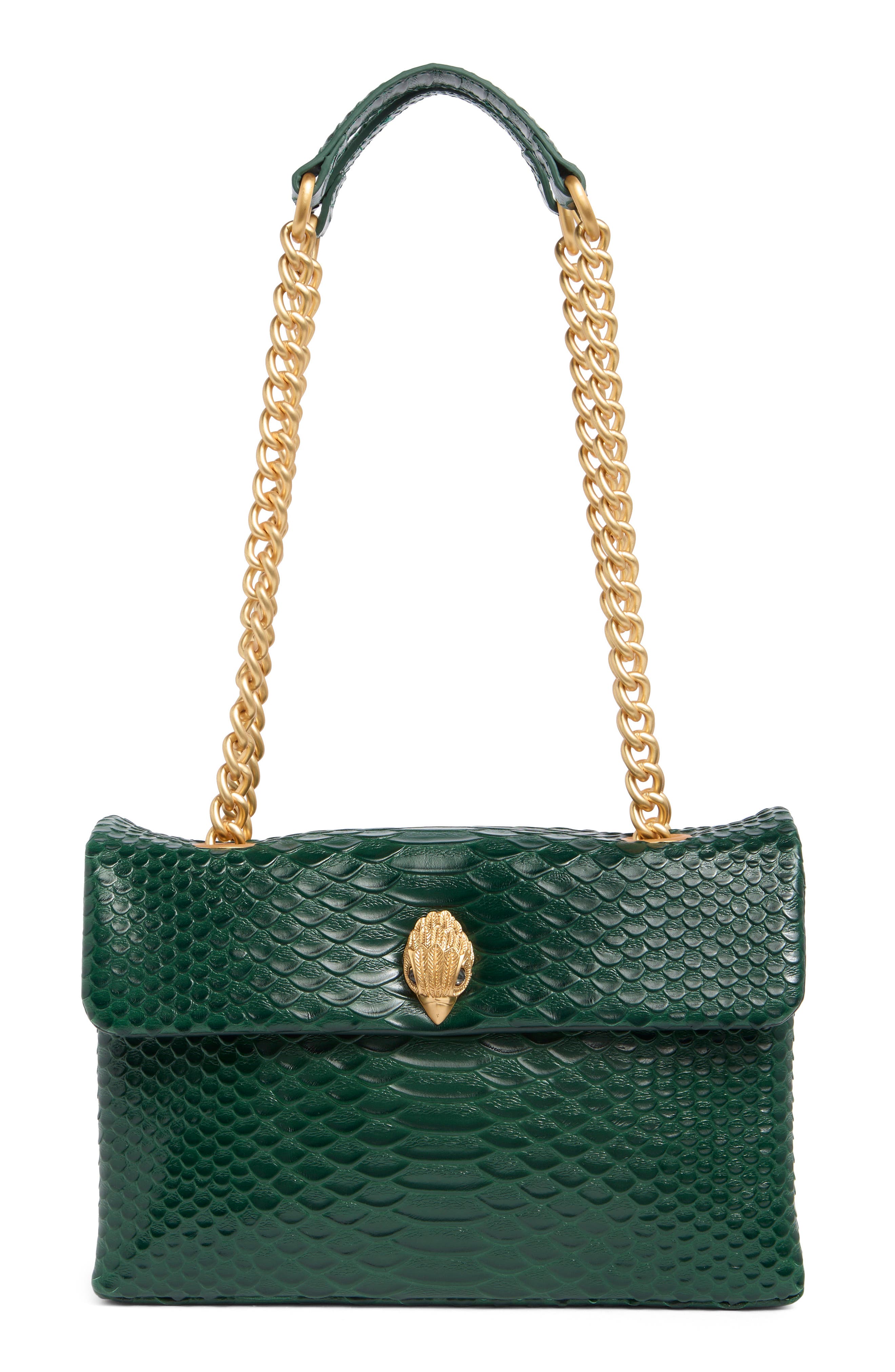 Kurt Geiger London Kensington Snake Print Shoulder Bag, Main, color, 