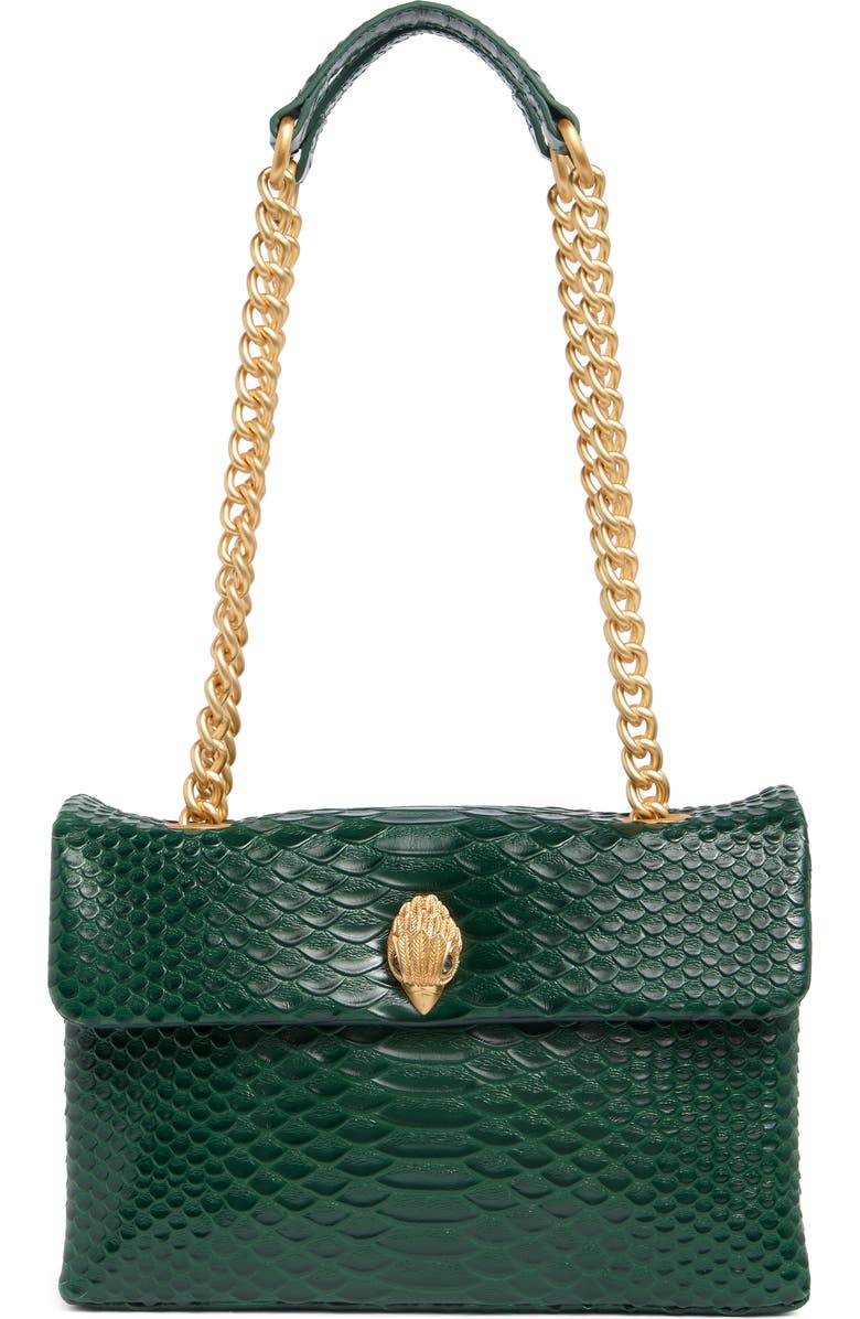 Kurt Geiger London Kensington Snake Print Shoulder Bag, Main, color,