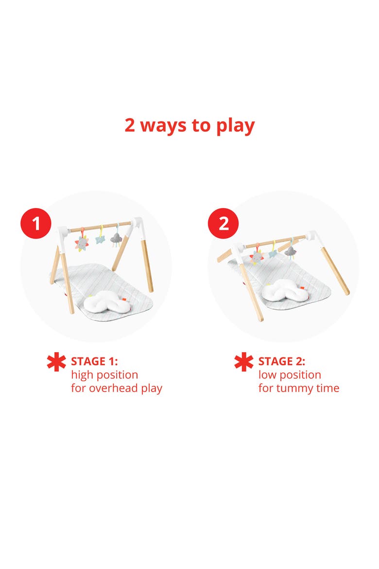 Silver Lining Cloud Wooden Activity Gym, Alternate, color, MULTI