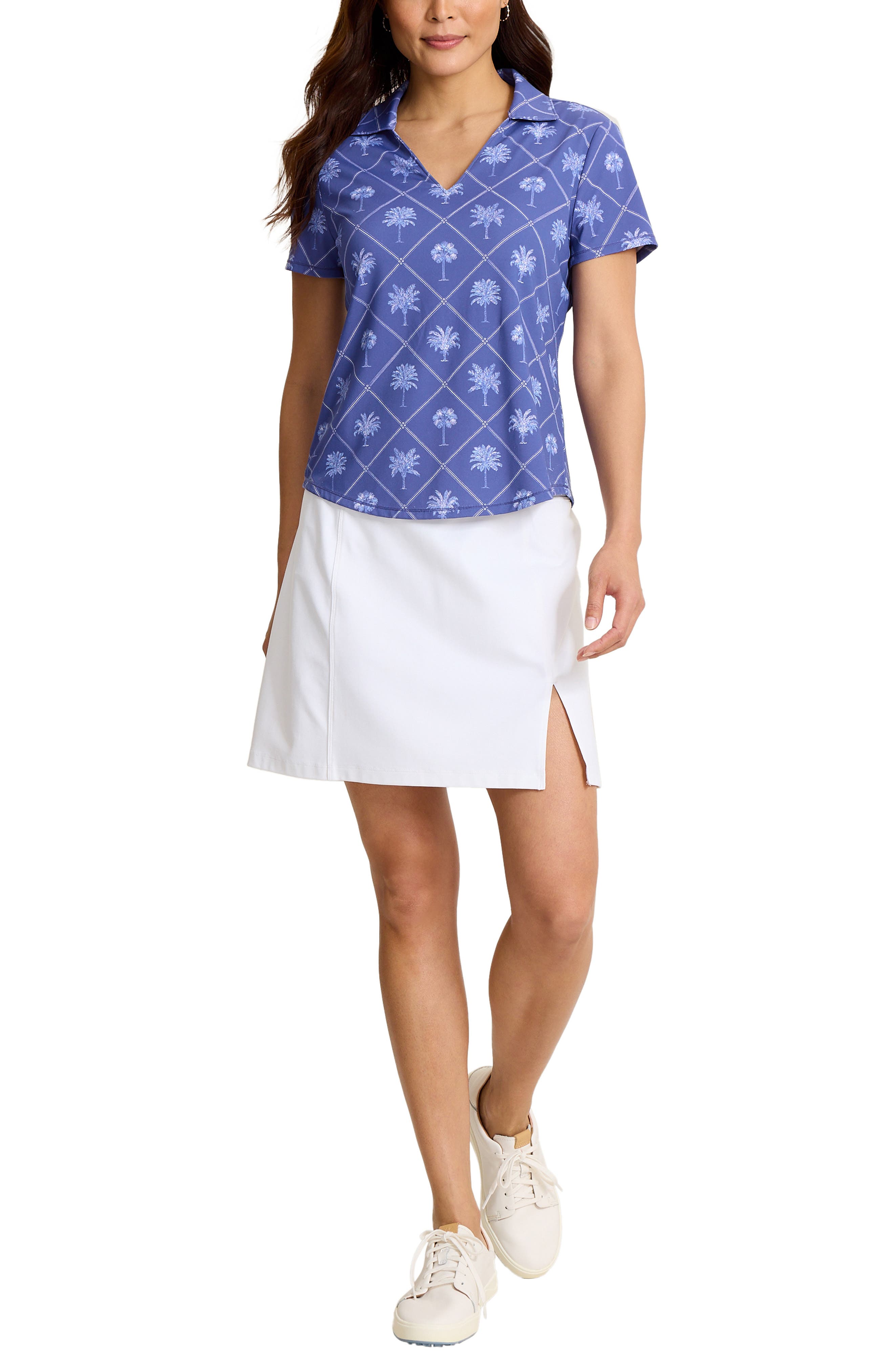 IslandZone Abby Getaway Frond Johnny Collar Polo - image 2