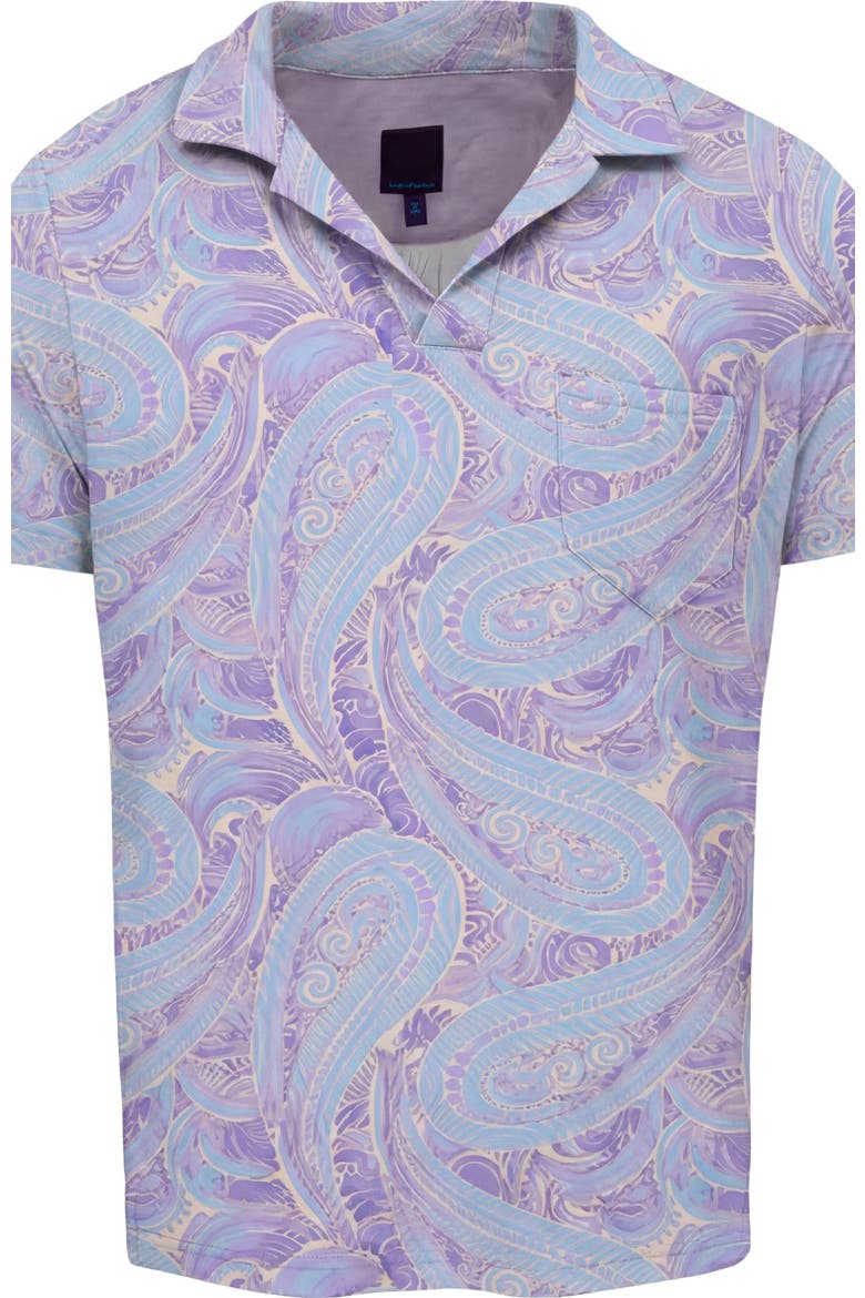 Marakesh Paisley Mens Wool Johnny Collar Polo, Alternate, color, MARAKESH PAISLEY HELIO