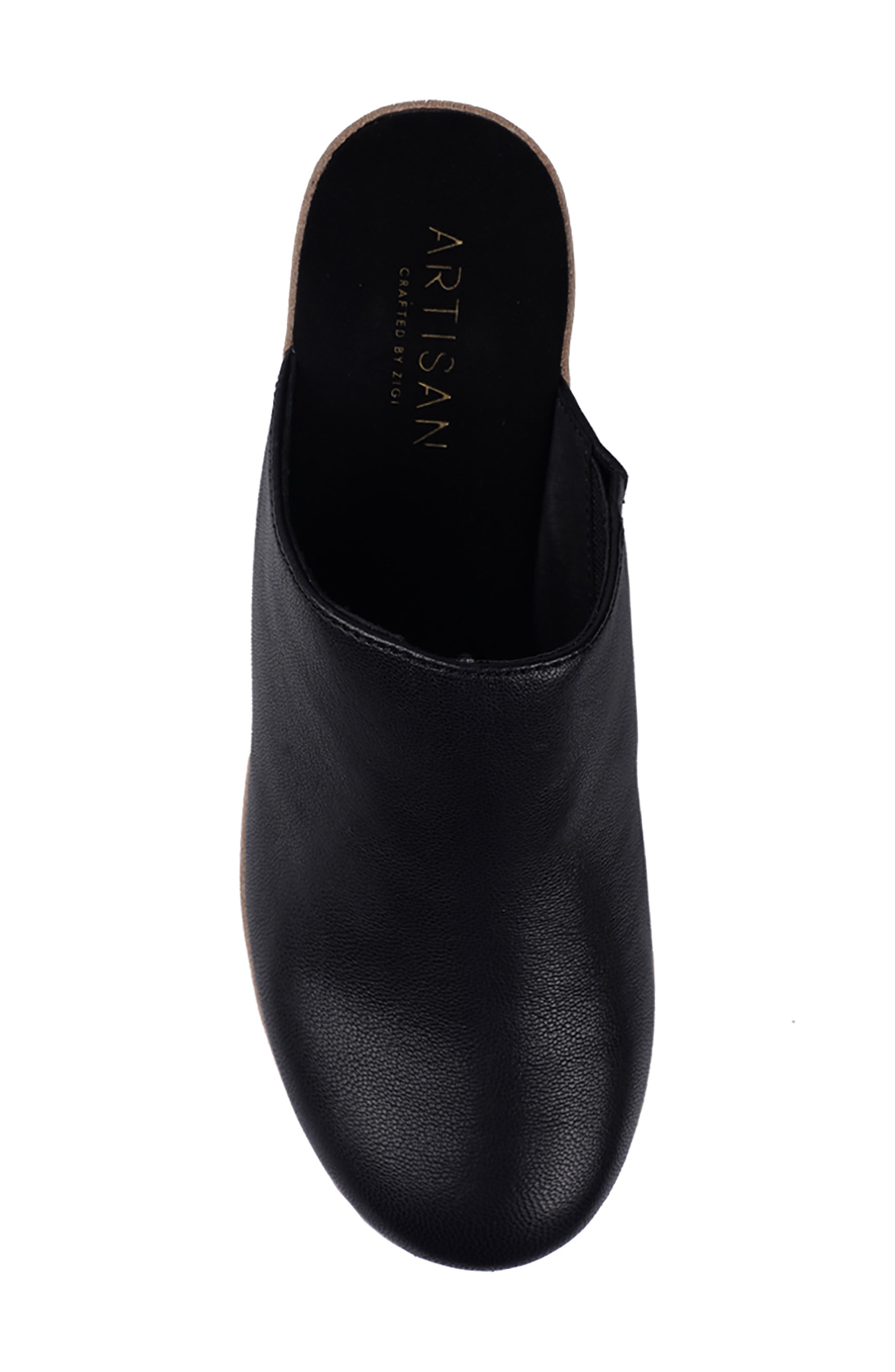 Artisan Crafted By Zigi Solen Platform Wedge Clog, Alternate, color, Black Leather