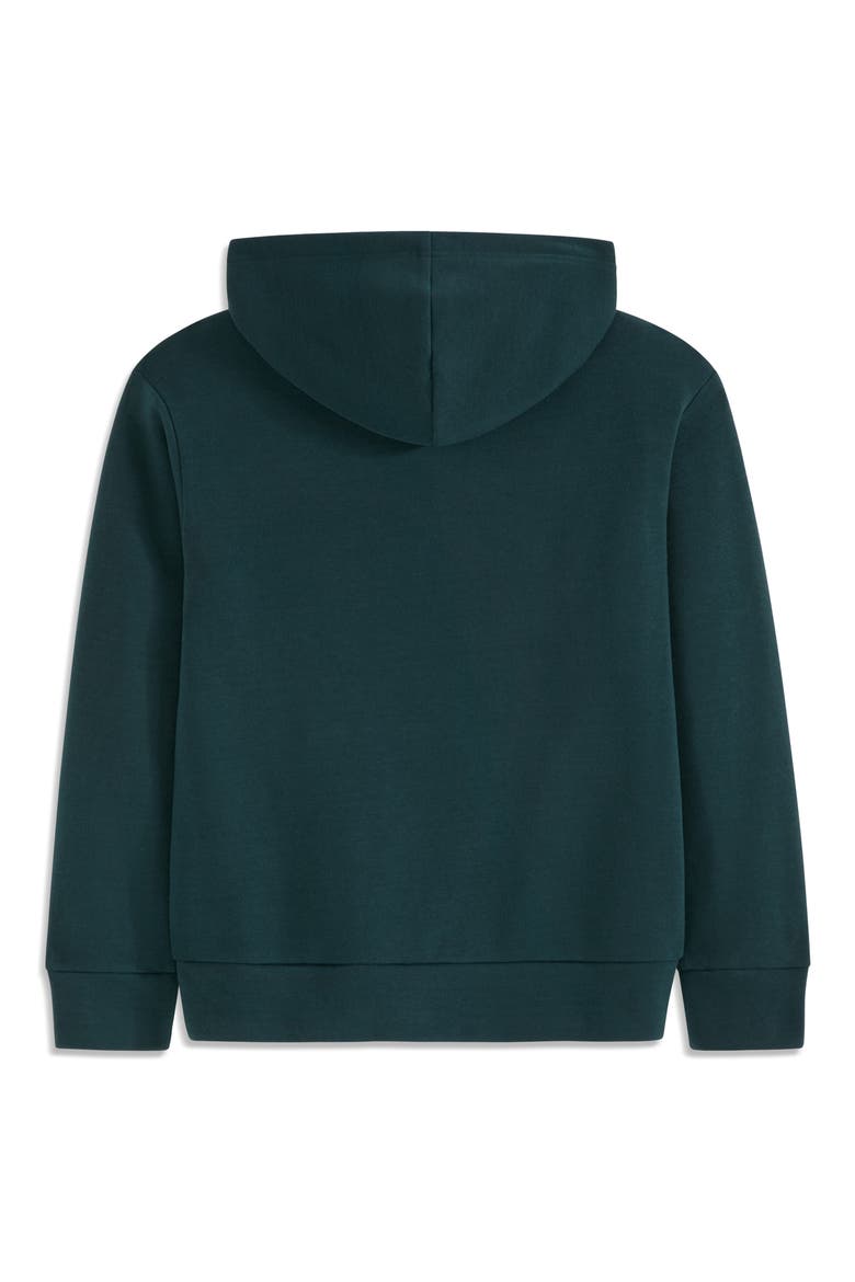 Kids' Essential Basics Fleece Pullover Hoodie, Alternate, color, MIDNIGHT GREEN