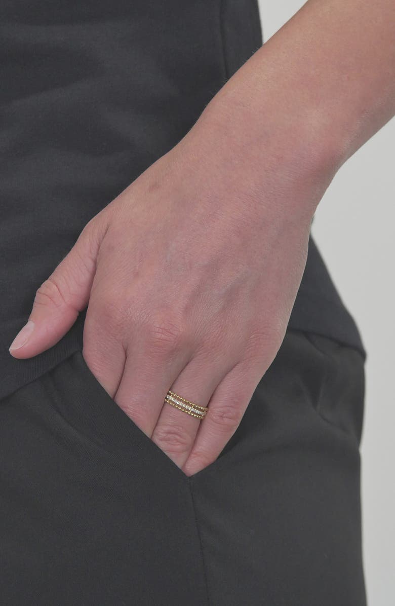 Bony Levy Diamond & 18K Gold Bead Stacking Ring, Alternate, color,