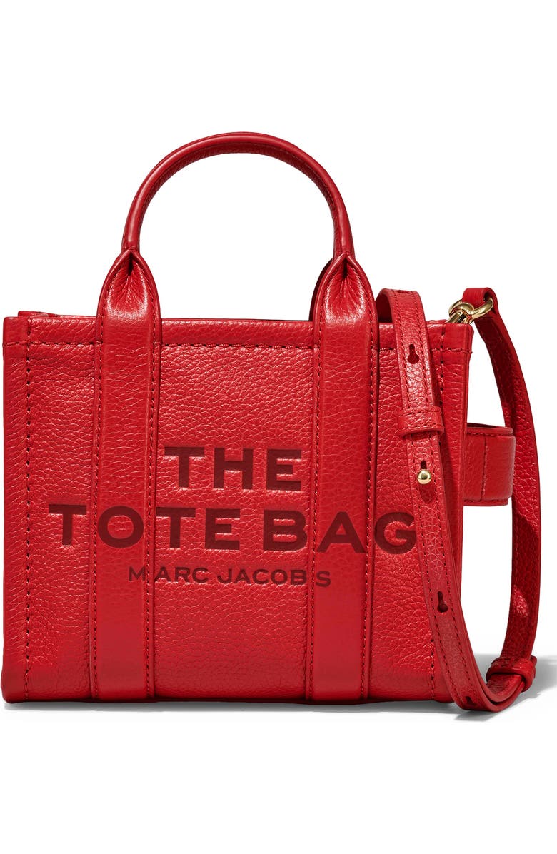 Marc Jacobs The Leather Crossbody Tote Bag, Main, color, True Red