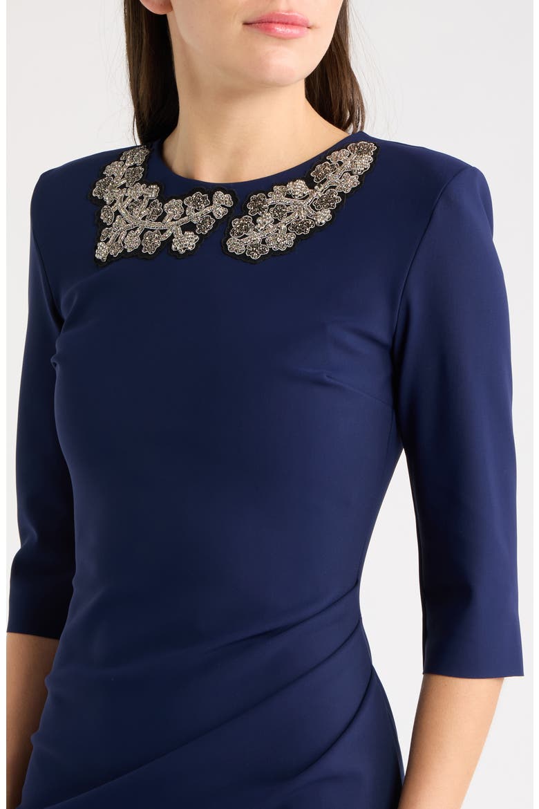 Shire Midi Dress, Alternate, color, BLU NOTTE