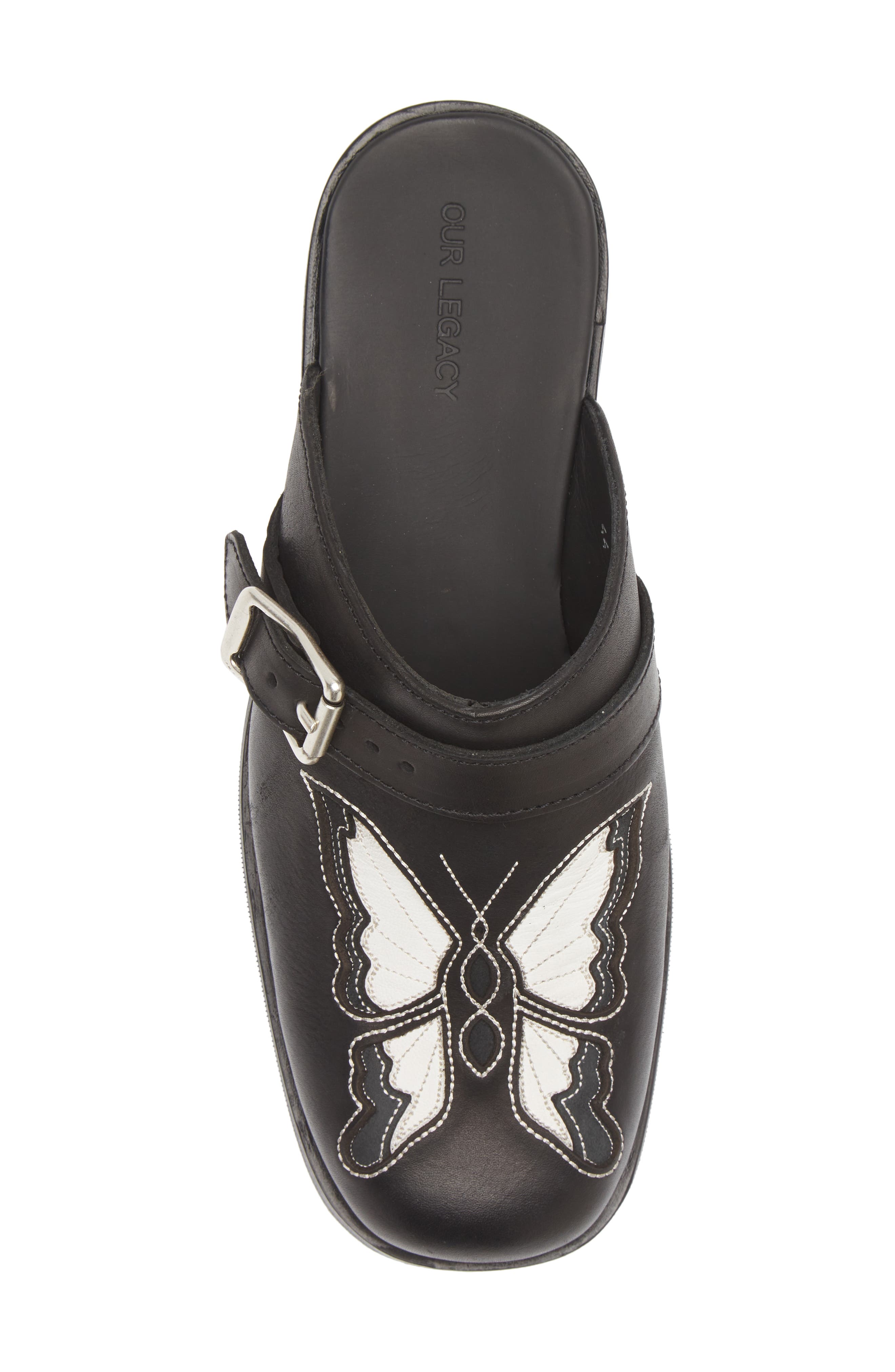 our legacy camion mule butterfly ミュール Our Legacy Camion Schmetterling Leather Mule - Black | Garmentory