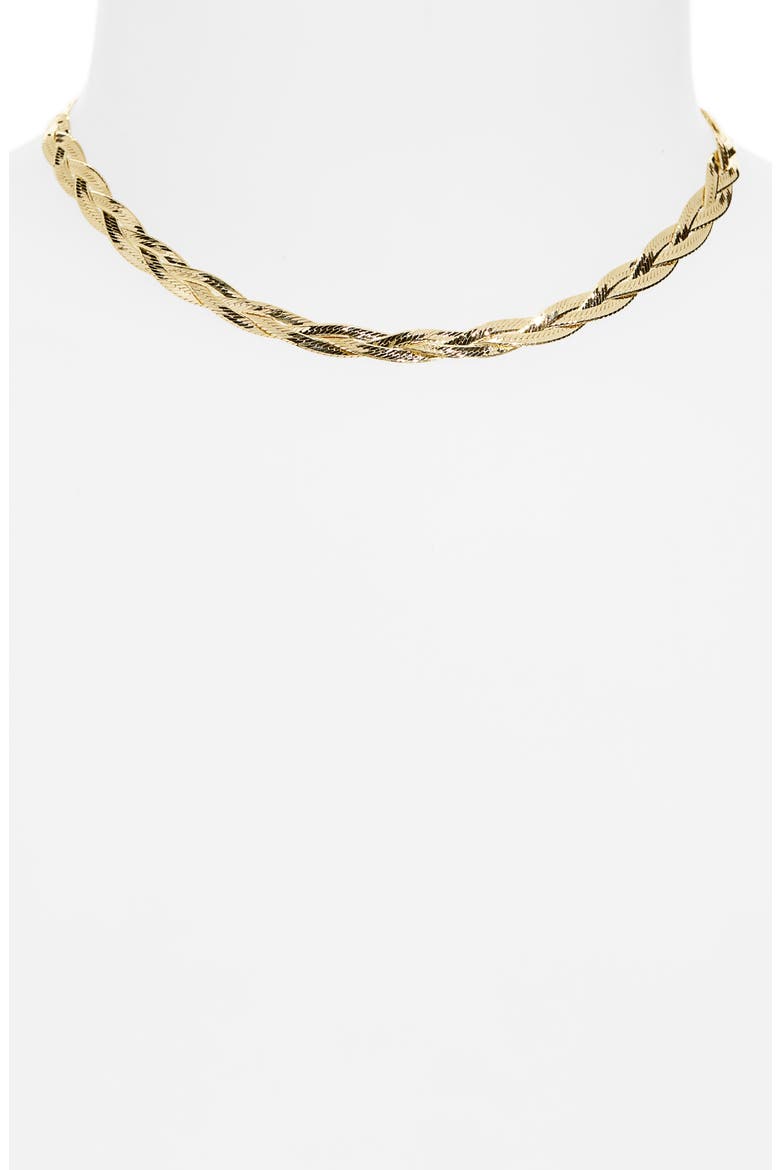 Francesca Collar Necklace, Alternate, color, YELLOW GOLD