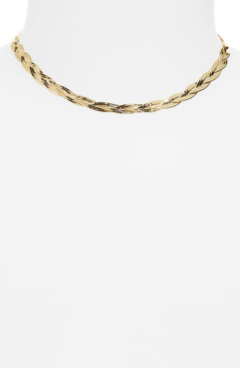 Jennifer Zeuner Francesca Collar Necklace, Alternate, color, Yellow Gold