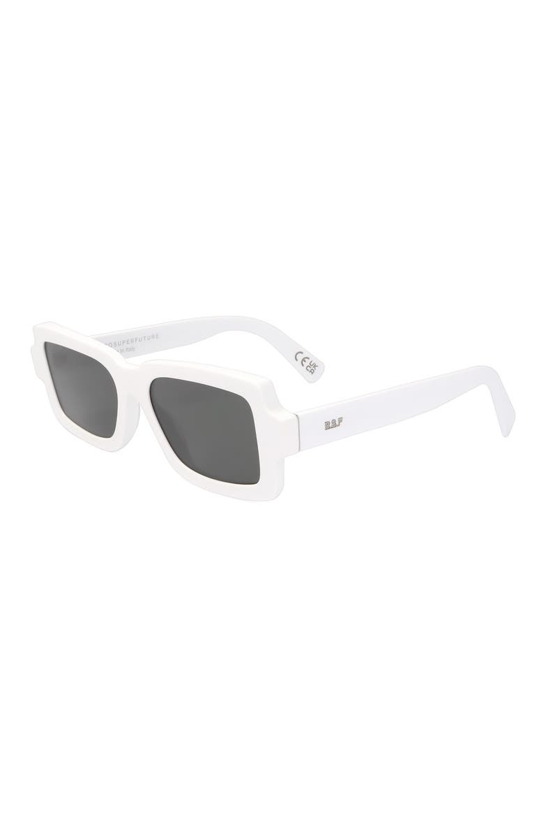54mm Square Sunglasses, Alternate, color, WHITE/ DARK GREY