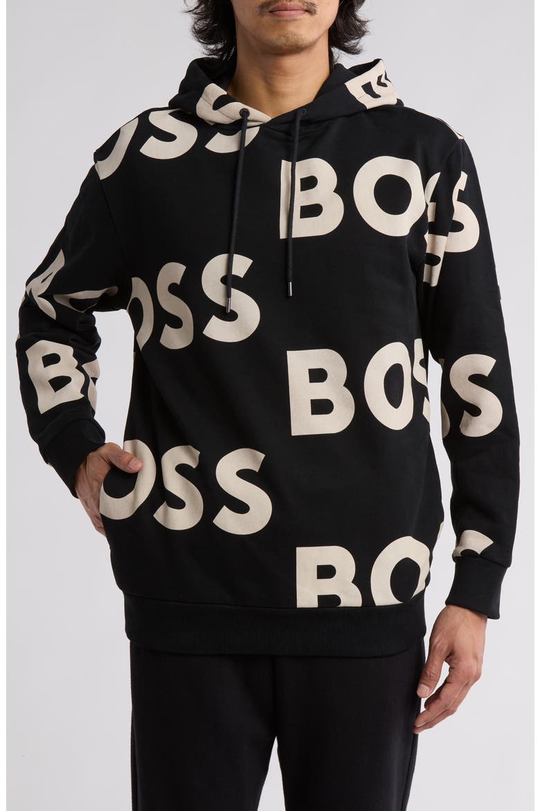 We Cool Logo Graphic Hoodie, Main, color, BLACK