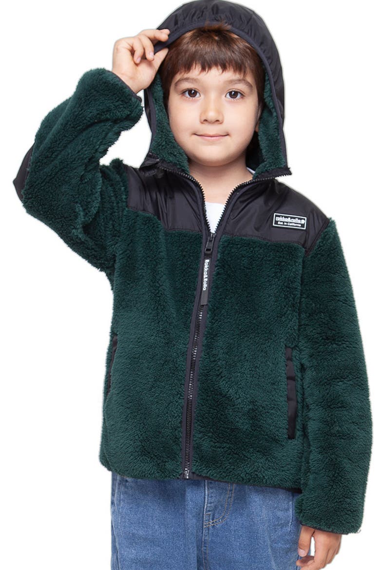 Kids' Teddy Soft Fleece Jacket, Main, color, Pine green