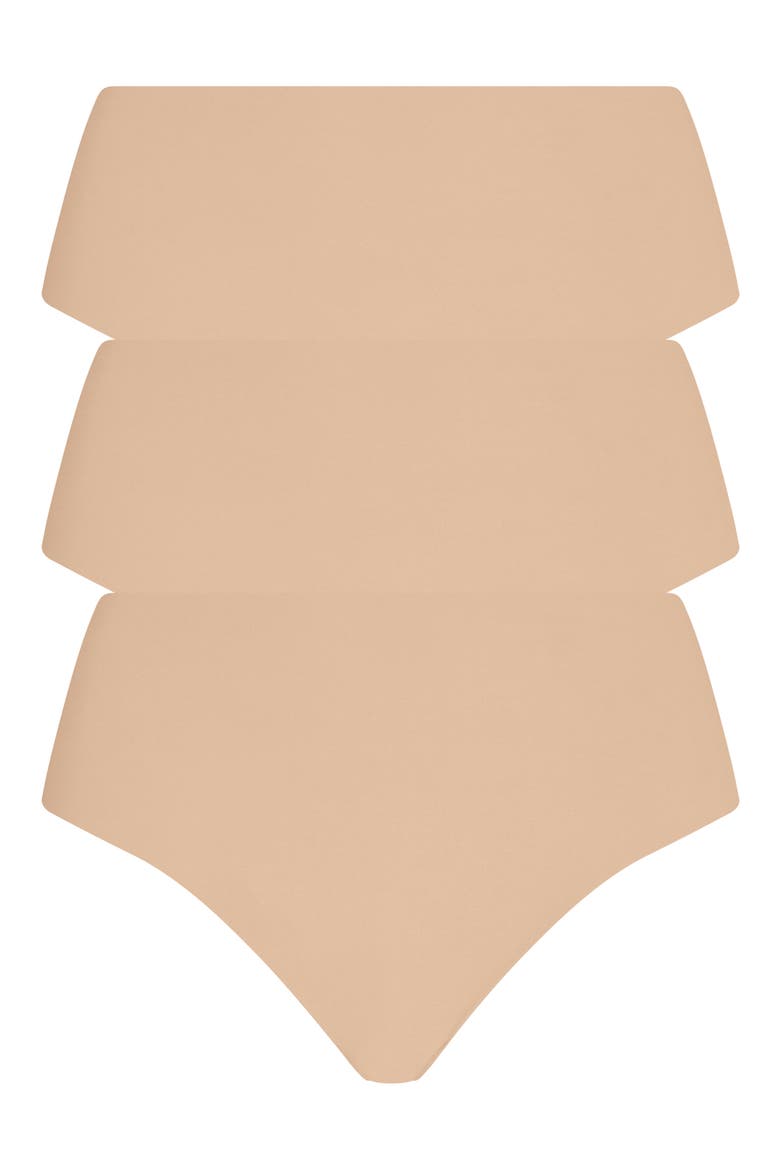 Classic 3-Pack High Rise Thongs, Main, color, MULTI-PACK TAN