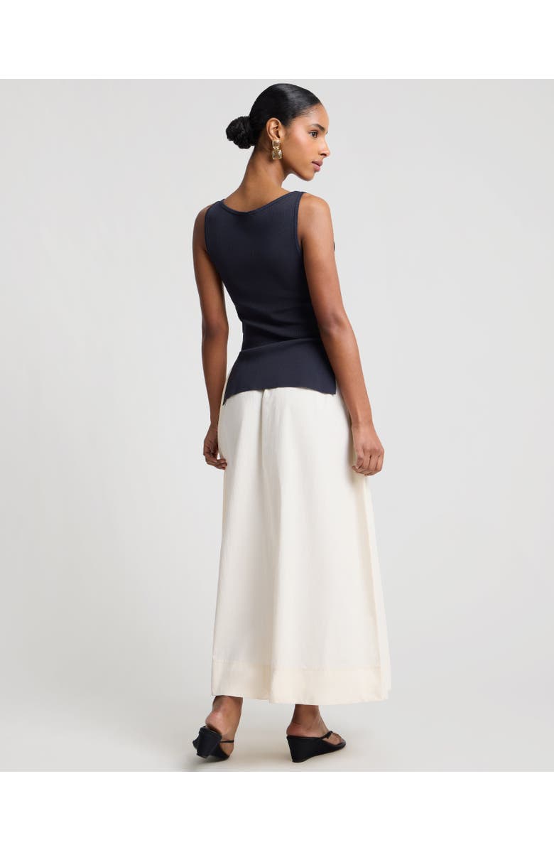 Onia Boatneck Mix Media Dress, Alternate, color, Black/Ivory