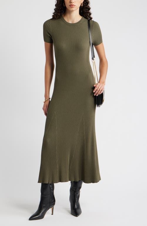 Nordstrom Rib Knit Dress In Green
