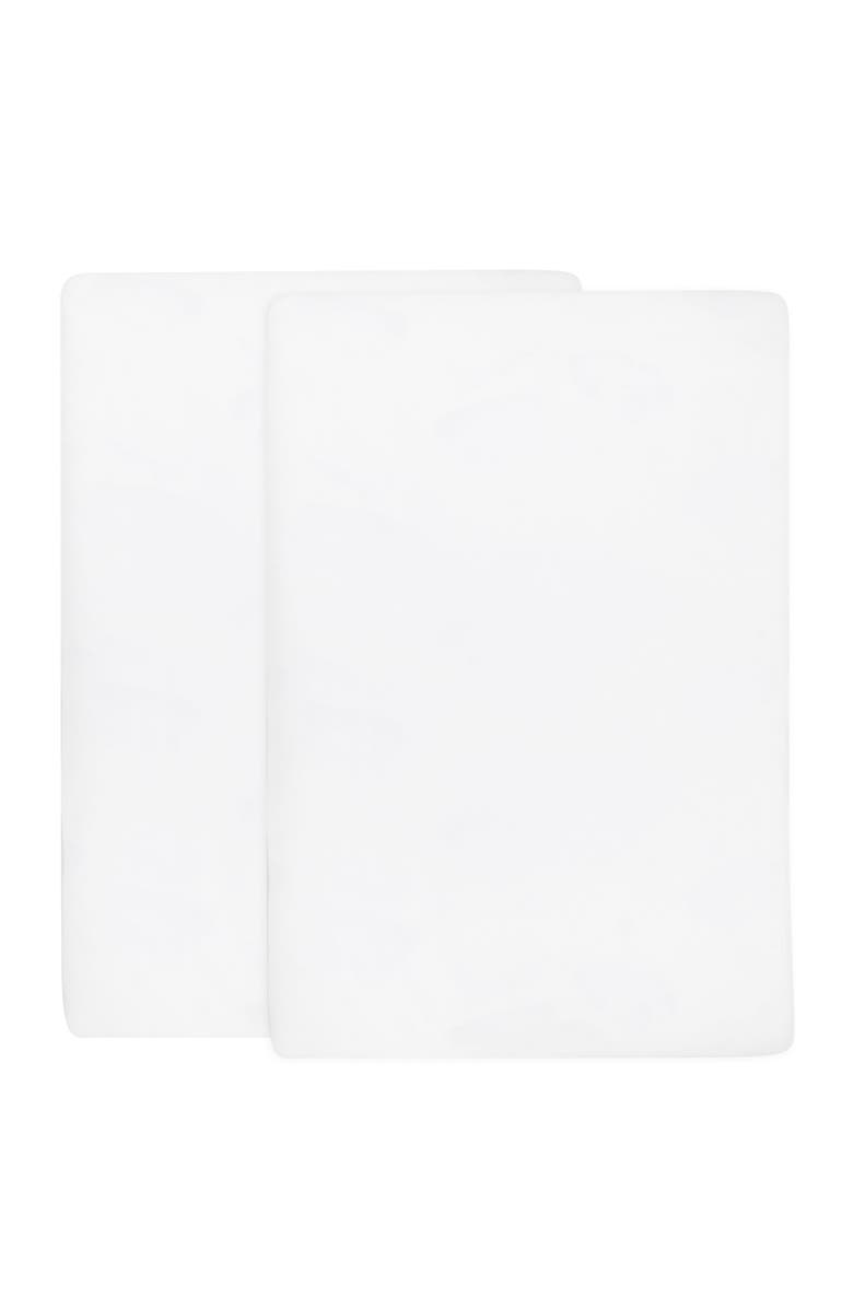Ely's & Co. Baby Fitted Pack n Play - Mini Crib Sheet 2 Packs, Alternate, color, Solid White