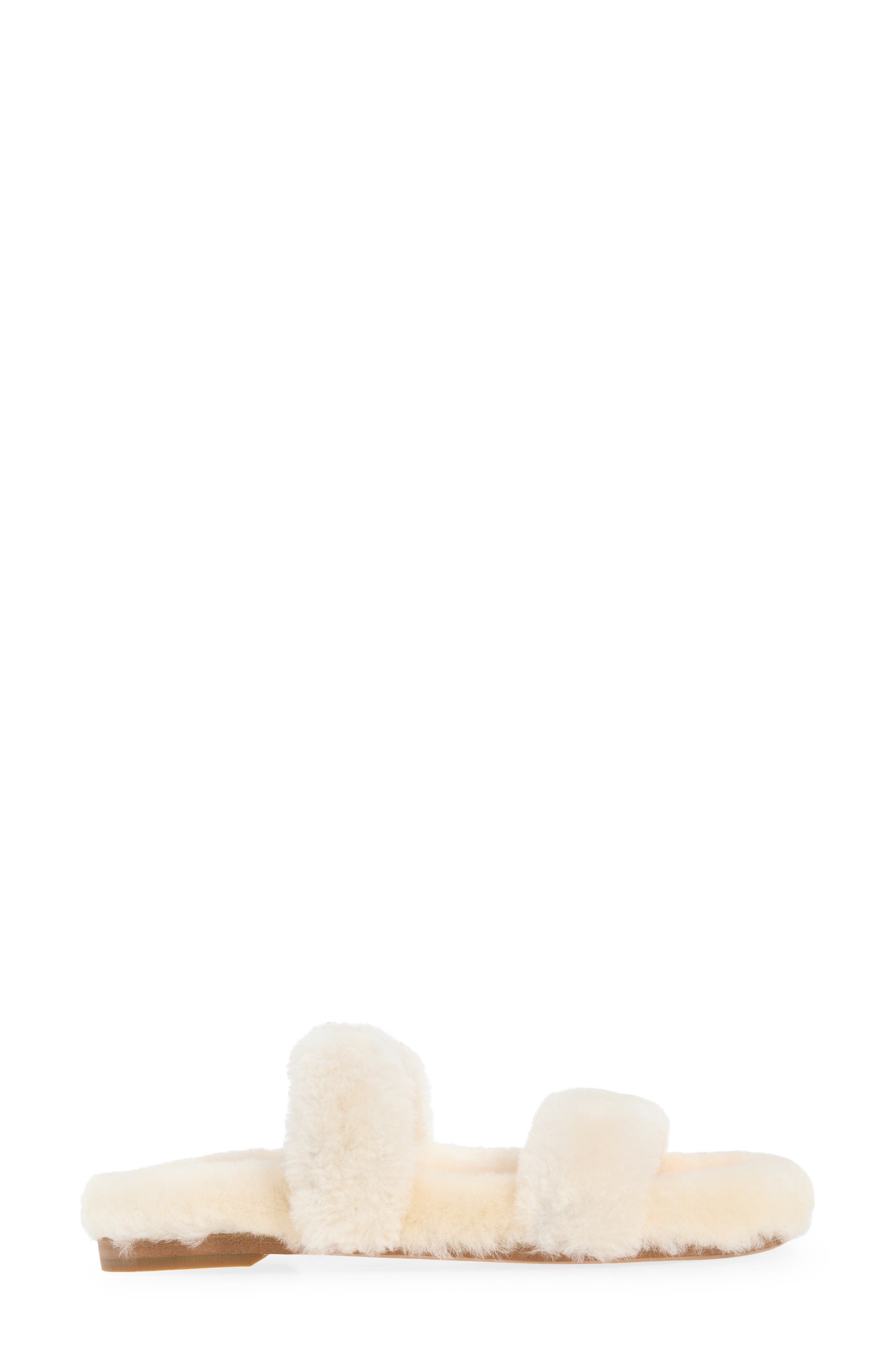 Grace Footwear Catania Faux Fur Slide Sandal, Alternate, color, Natural