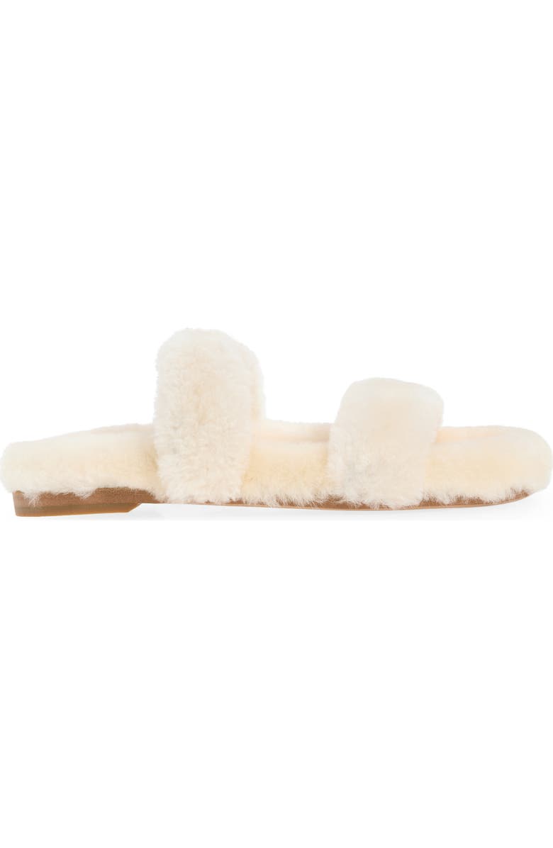 Grace Footwear Catania Faux Fur Slide Sandal, Alternate, color, Natural