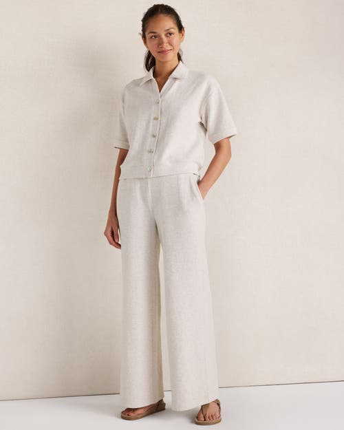 Haven Well Within Ottoman Rib Relaxed Pants in White Oak Hthr at Nordstrom, Size Medium
