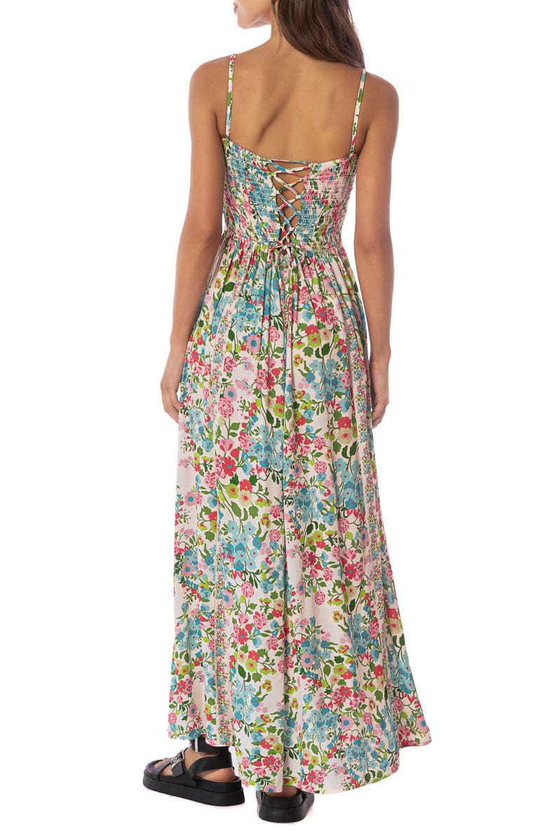 Maaji Love in Bloom Floral Cover-Up Dress, Alternate, color, Open White