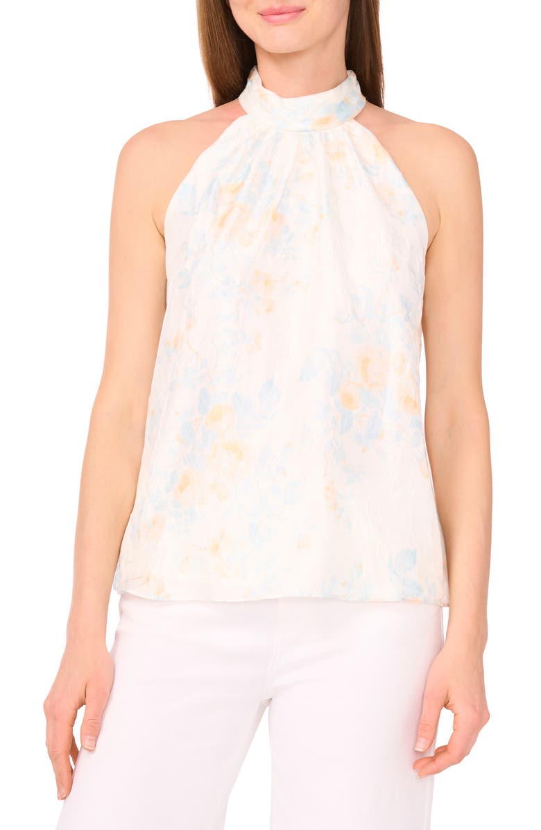 CeCe Organza Halter Top, Main, color,