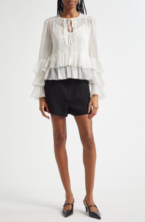 Shop Cinq À Sept Aldi Belted High Waist Shorts In Black