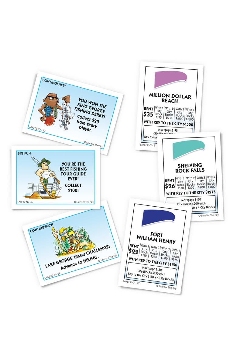 Lake George Opoly Board Game, Alternate, color, Multicolored