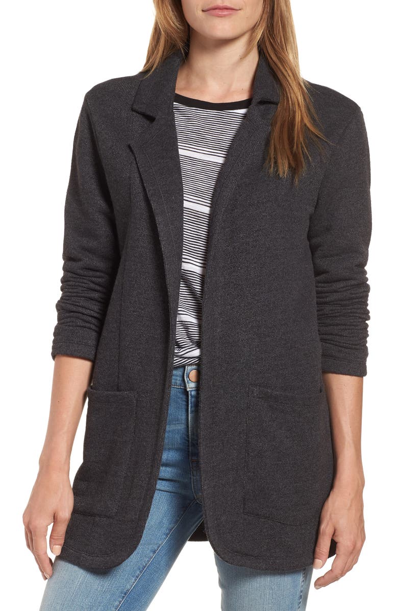 Caslon<sup>®</sup> Cotton Blend Boyfriend Blazer, Main, color, 