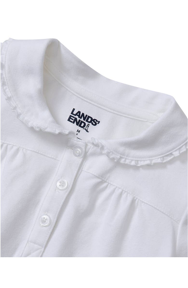 Lands' End Girls Frill Collar Tee, Alternate, color, White