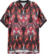 Y-3 Satin Yaksha Graphic Jersey Polo