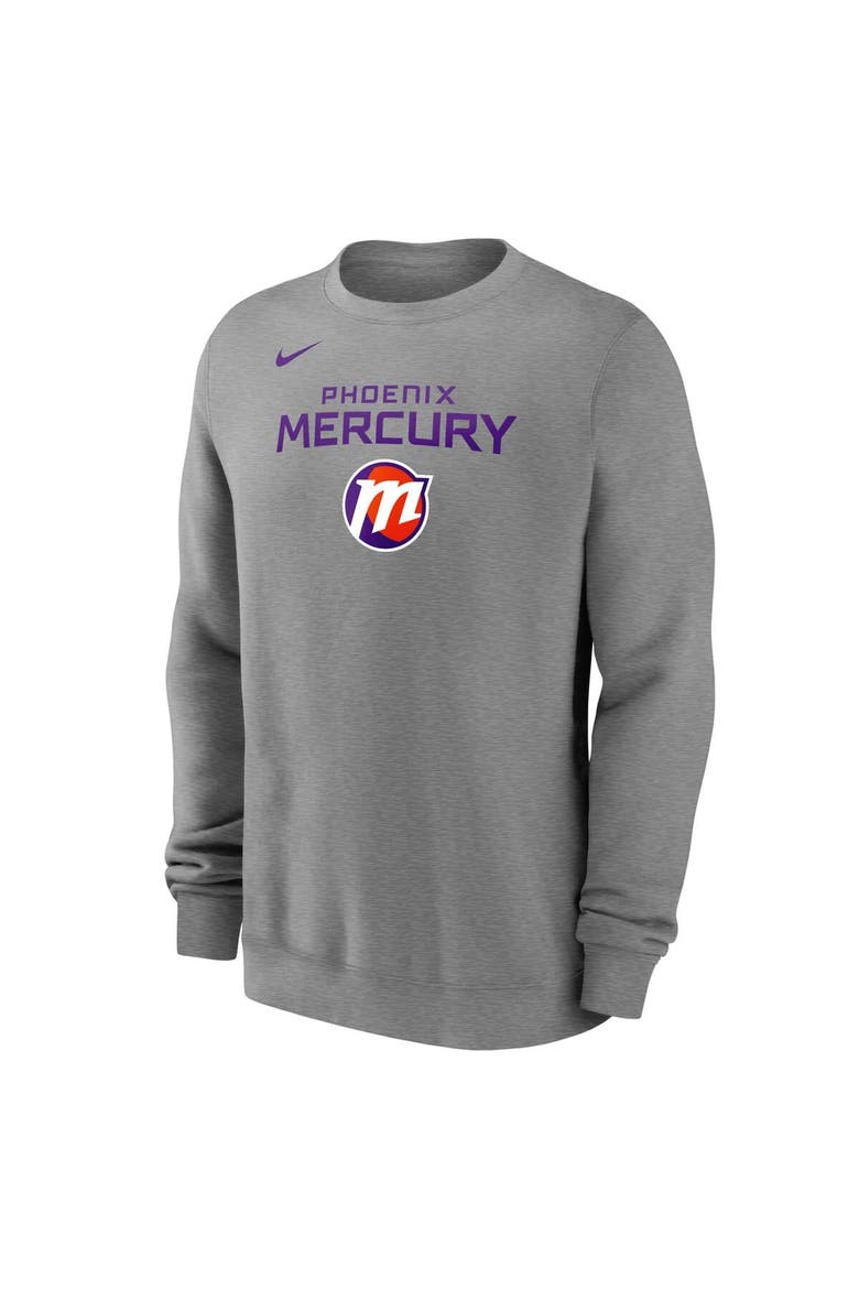 Unisex  Nike Gray Phoenix Mercury Wordmark Stacked Sweatshirt, Main, color, Gray