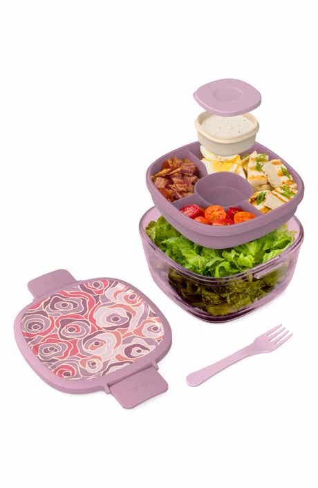 All-in-One Glass Salad Container