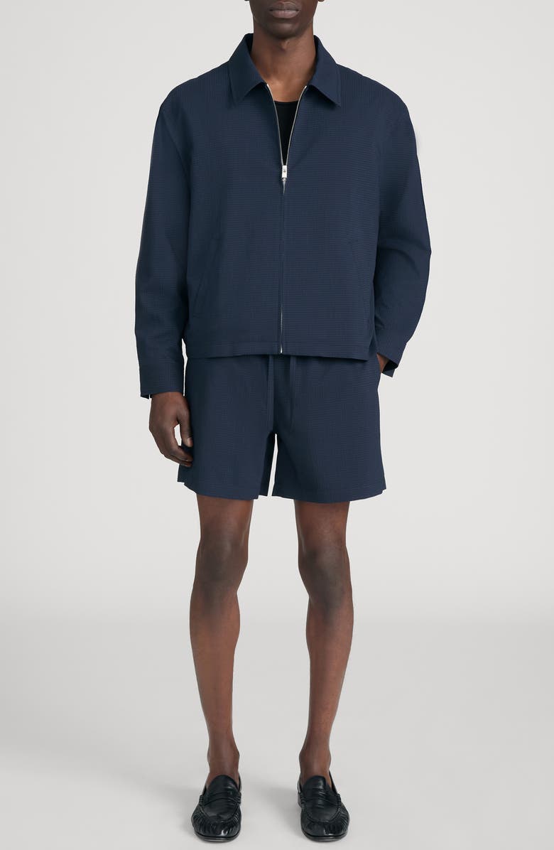 FRAME Seersucker Drawstring Shorts, Alternate, color,