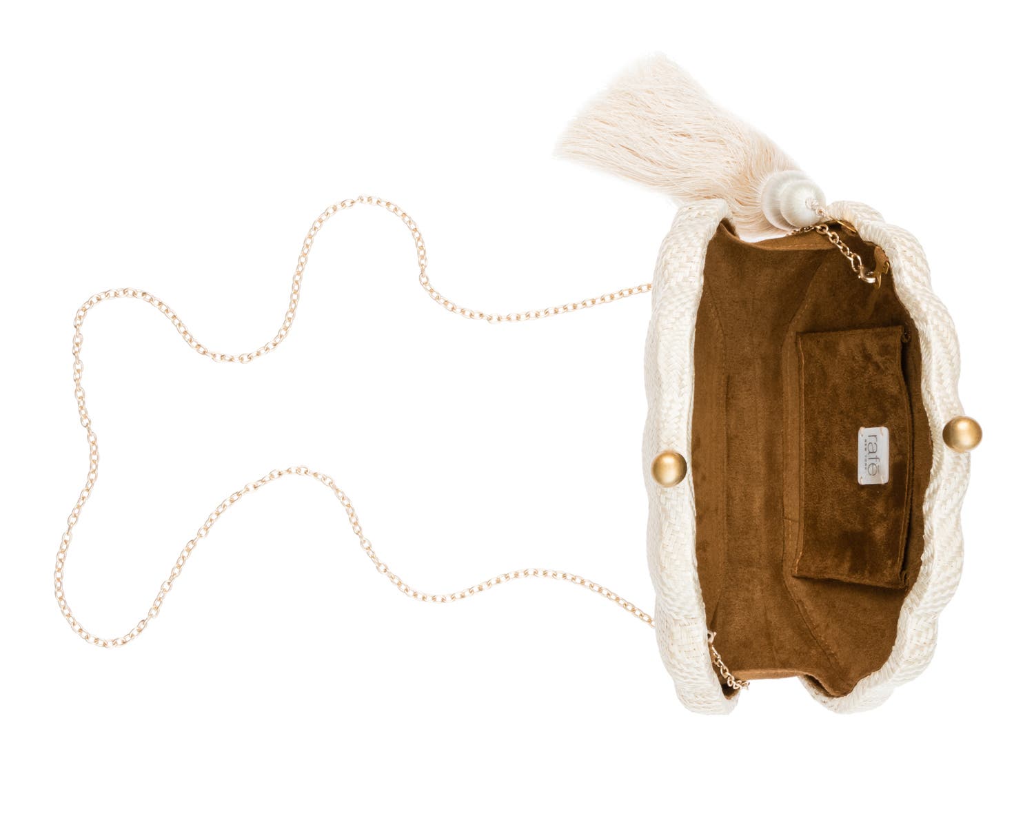 Rafe New York Joanna Ellipse Clutch, Alternate, color, Natural / Ivory