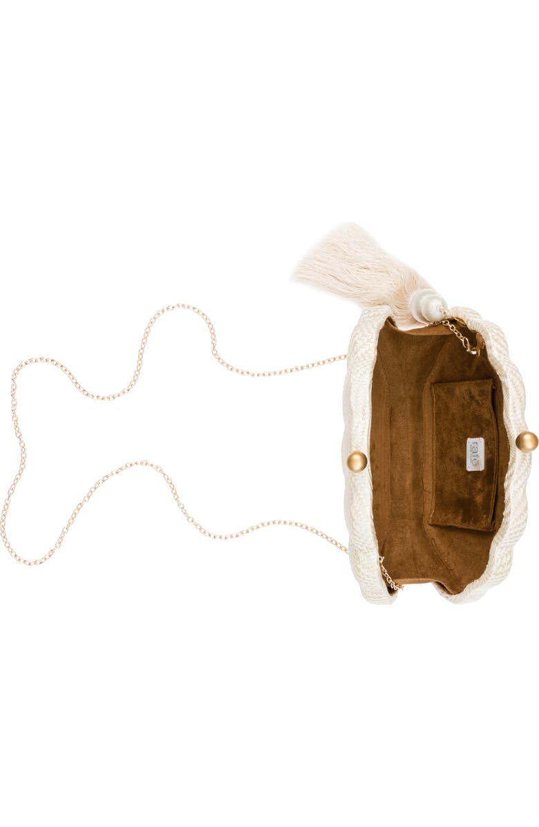 Rafe New York Joanna Ellipse Clutch, Alternate, color, Natural / Ivory