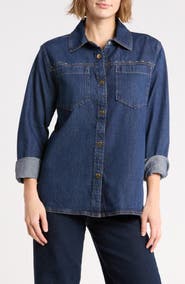 Michael Kors Studded Denim Shirt