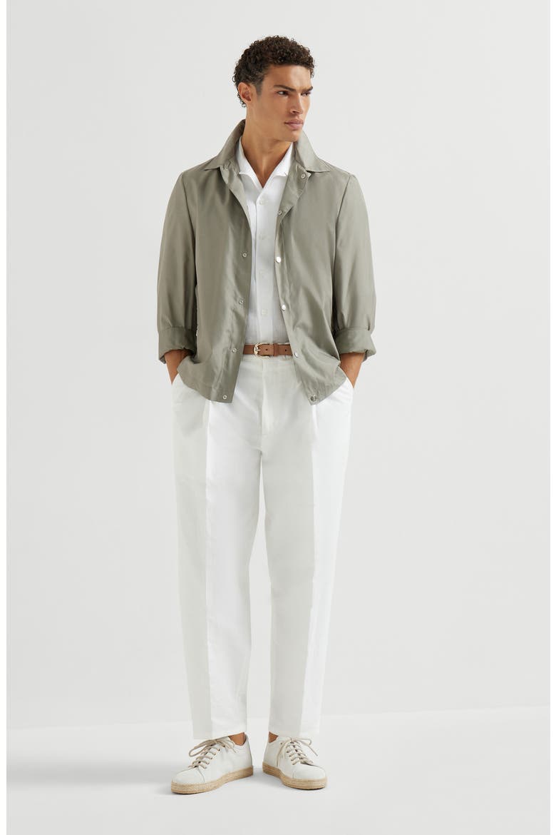 Silk outerwear jacket, Alternate, color, Khaki