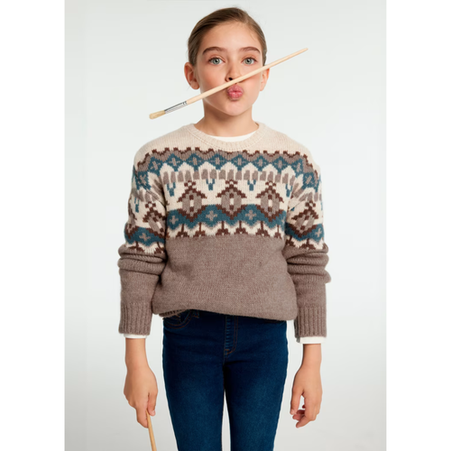 Mayoral Long-sleeve Sweater In Neutral