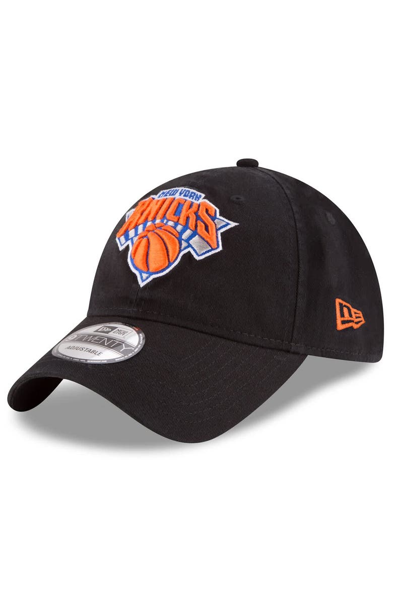 Men's New Era Black New York Knicks Team 2.0 9TWENTY Adjustable Hat, Main, color, Black